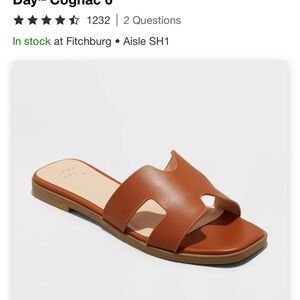 Women's Brown Slide Sandals